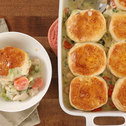 Mom's Fabulous Chicken Pot Pie with Biscuit Crust: http://spr.ly/60098m0yW | Allrecipes