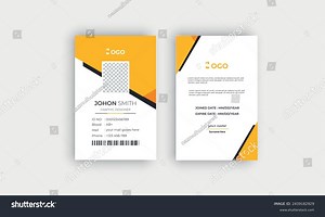 Id Card Template Design Officeemployee Your Stock Vector (Royalty Free) 2439182929 | Shutterstock