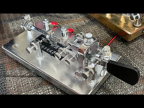 中国製バグキーDJGK-1型 Chinese morse Key 快速電鍵で和文電信打電
