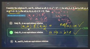 Consider the relations R_{1} and R_{2} defined a R_{1} b \Leftr... | Filo