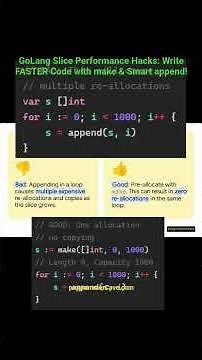 GoLang Slice Performance Hacks: Write FASTER Code with make & Smart append! #gophercon