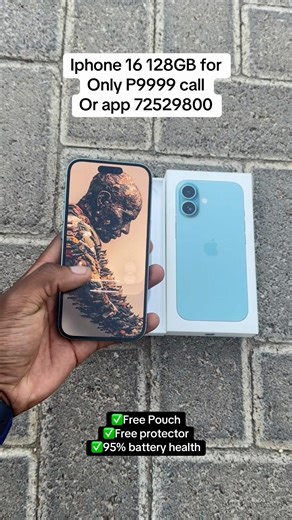 Next-Level Power. Modern Design. iPhone 16 128GB (Teal) FREE Pouch FREE Screen Protector Battery Health: 95% | Face ID fully functional6.1-inch Super Retina XDR OLED Display delivering sharp detail, rich colors, and smooth performance for everyday use. Powered by the advanced A18 chip for fast performance, efficient multitasking, and excellent battery optimization. Advanced dual-camera system with improved low-light performance, Smart HDR, and 4K video recording for crisp photos and videos. 12MP