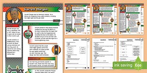 LKS2 Garrett Morgan Reading Comprehension Activity