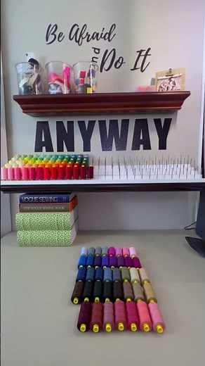 100 thread spools! | Sewing organization for small spaces