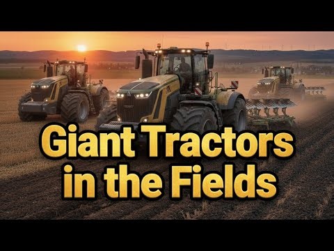 Giant Tractors in the Fields