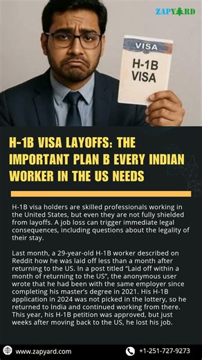 H-1B visa layoffs. #zapyard #business #visa #song #trending
