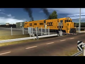 CSX Freight Train U18Bs Pulling Heavy Weight.