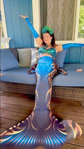 A mermaid transformation with my new Mertailor tail! 🔱 #mermaid #mertailor #mermaidtail #mermaids