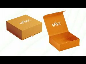 Orange Color Magnetic Luxury Gift Boxes