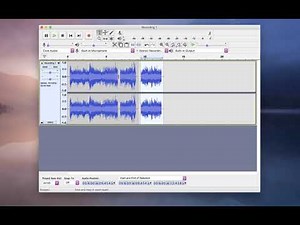 Importing and Editing in Audacity