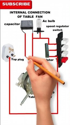 How To do Wiring of Table Fan/Wall Fan Capacitor Connection/Capacitor Connection