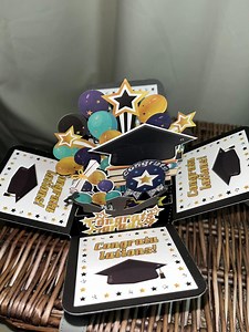 3D Pop up Congrats Grad Box Card - Etsy UK