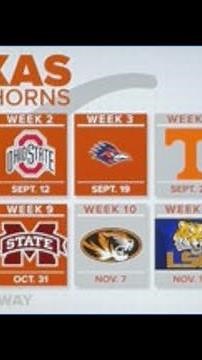 2026 Texas Football schedule released