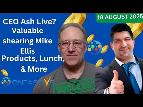 #Onpassive ✅|| Great News By Great Leader Mike Ellis About New Chapter-3 || #ashmuferah #Onpassive