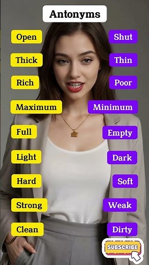 Antonyms Words #learnenglish #english #englishspeakingpractice