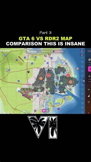 GTA 6 vs RDR2 Map Comparison (Pt. 3)🤯