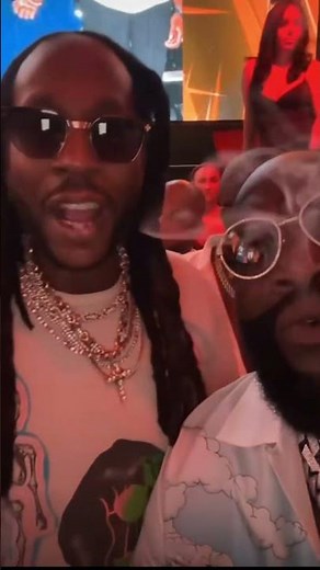 Rick Ross With 2 Chainz, Kawhi Leonard & LeBon James' manager Rich Paul at His Show in Las Vegas