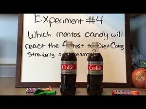 Which mentos candy strawberry or cinnamon, will inflate the balloon the quickest with Diet Coke?