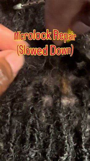 Slowed down on purpose so the technique shows. Skilled hands using the right tool. Service | Repair on soft spots Tool | D.A.P. Tool®️ Pro | Flo 🖤 Save…Share…Schedule 😘 #Microlock #Sisterlock #LocRepair #locs #locinnovations