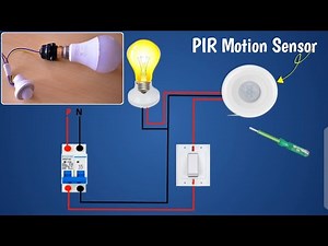 Pir Motion Sensor Light Switch Wiring Connection ‪@MianElectric‬