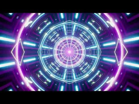 Geometric neon tunnel vj loop - electronic music visualization