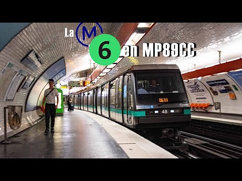 METRO DE PARIS, LIGNE 6 : De Nation à Charles de Gaulle - Étoile à bord d'une rame MP89CC