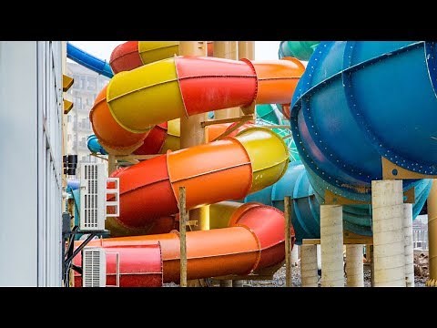 Kalahari Resort Poconos - Kenya Korkscrew [NEW 2017] Spiral Waterslide Onride POV