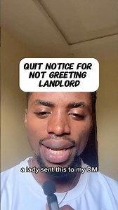 Lady served quit notice for not greeting landlord #legaltips #landlordandtenant