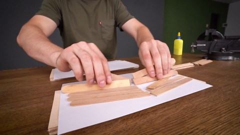 How I made a video game karambit from popsicle sticks | DIY wooden knife craft