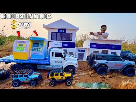 RC Bank ATM Machines Transportation in Heavy Mud by RC Traxxas Cars – Chatpat toy tv