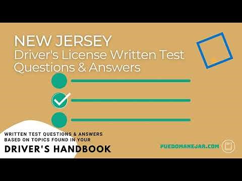 New Jersey MVC Written Test Questions & Answers for Real the NJ Driver's License Exam