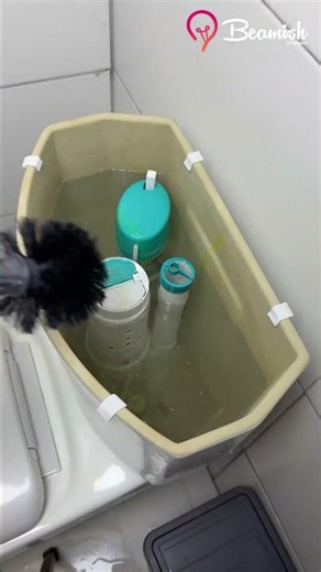 Toilet tank cleaning hack #easy #toilet #cleaning #trick