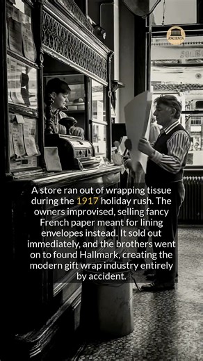 The billion dollar gift wrap industry was created by a complete accident. #history #didyouknow #historyfacts | Ancienta