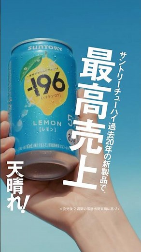 -196『天晴れ！最高売上！レモン』篇 15秒 上戸彩 錦戸亮 サントリー