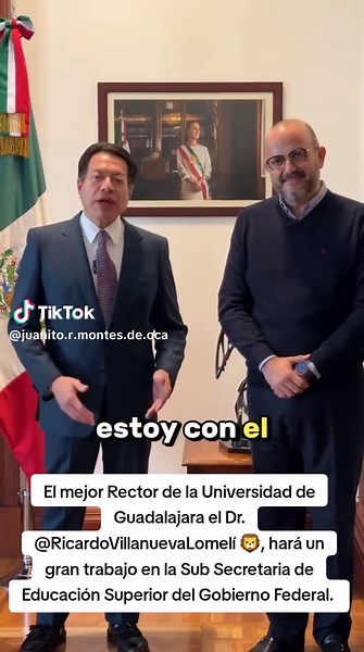Enhorabuena Rector Dr. @Ricardo Villanueva Lomelí, sé que su gran capacidad y empeño que puso en su rectorado en nuestra Universidad de Guadalajara demostrará nuevamente que la educación superior de nuestro país estará en buenas manos. #RicardoVillanueva
