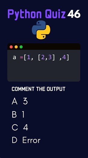 Python MCQ Test Your Brain 🧠 46 #tech #python
