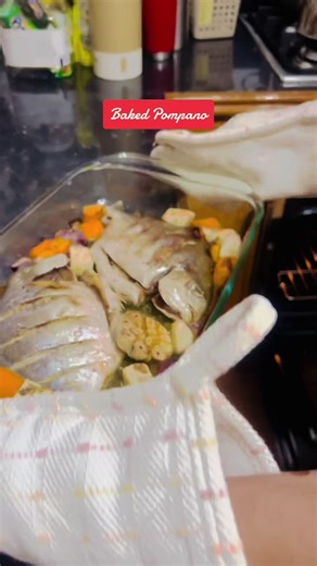 Baked Pompano Recipe — Baked Pompano is a whole baked fish recipe that is garnished with ground pepper, tarragon, thyme, salt, olive oil, lemon and butter with onion, whole garlic cut into half, carrot & potato. #fyp #fypシ #fypシ゚viral #fypage #cooking #cookingtiktok #food #foodie #foodtiktok #foodlover #foodtok #deliciousfood #tiktokviral_vidoes #tiktok