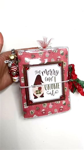 Karolina Pecak | This Christmas traveler’s notebook makes me smile every time I see it 🤍 The cover says “I’m merry and I gnome it” and features the cutest... | Instagram