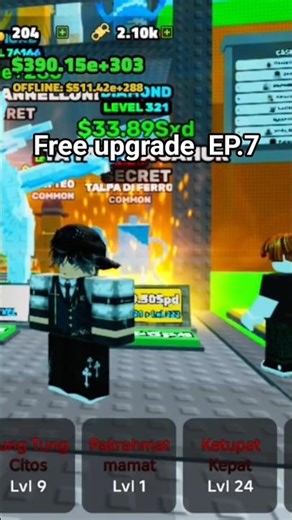 Free upgrade for viewer in swing obby for brainrot EP.7