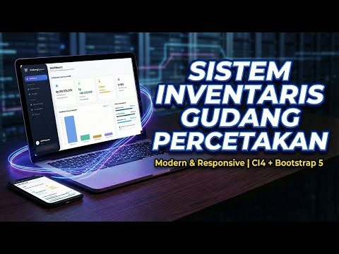 Demo Dashboard Admin Keren & Clean UI! Demo Aplikasi Inventaris Gudang Percetakan - Codeigniter 4