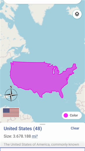 Usa vs Green land size comparison #comparison #sizecomparison #area #mapping #map #geography