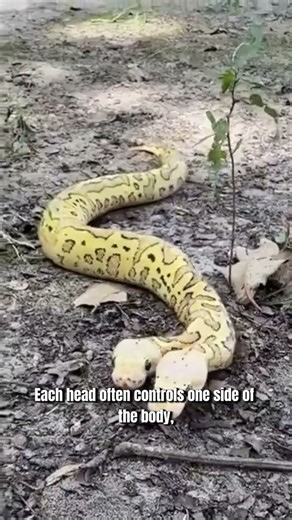 Double-headed ball python (snake) #animals #shorts