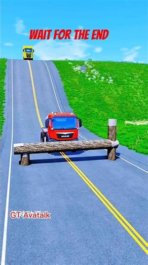 Car vs Giant Road Block 😱 What Happens Next? #shorts