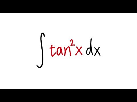 Integral of tan^2(x), trig identity, calculus tutorial