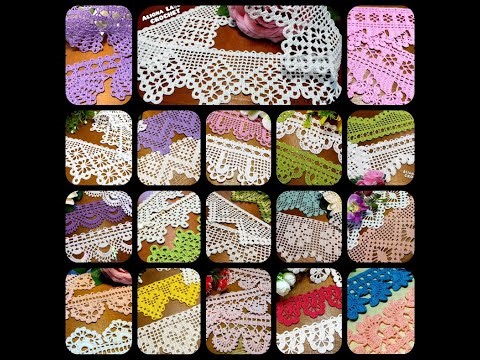 Tutoriale de DANTELĂ croșetată/ Beautiful crocheted LACE/ Toate modele le găsiți aici !!!