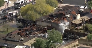 Fire destroys multiple houses in Mesa near Gilbert and Brown roads