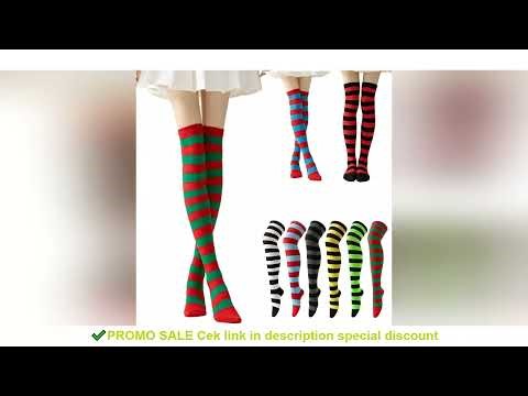 Striped Over Knee High Socks Women High Stocking Multi-color JK Casual Warm Soks Sexy Slim Long Soks
