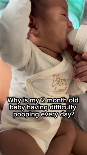Why is my 2 month old baby having difficulty pooping every day? #lifestyle #baby #babygirl | VL Khmer France