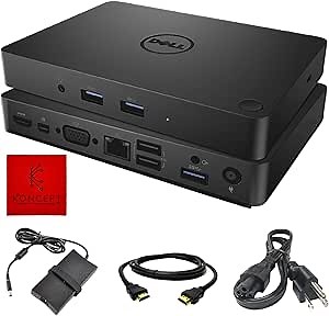 Koncept WD15 Monitor Docking Station 4K with 130 & HMDI Cable - USB C -Dual Monitor for Laptops (Renewed)