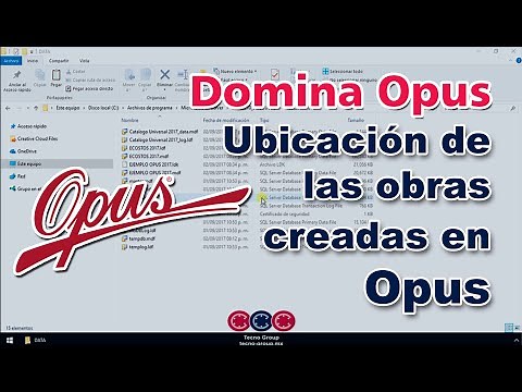 OPUS. Ubicación de las obras creadas en Opus